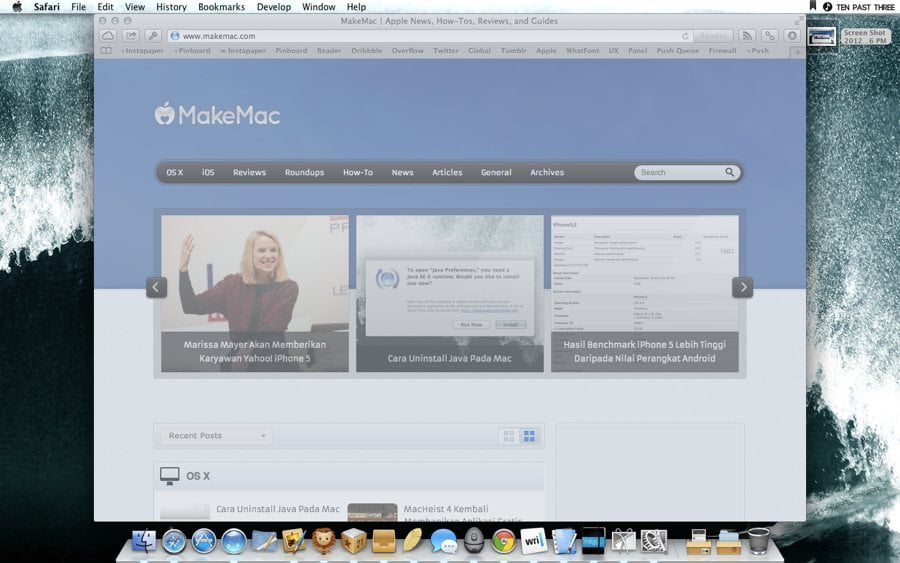 Cara Screenshoot dan Screen Capture di Mac Pro