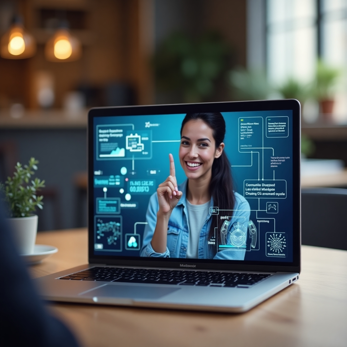 Flux Dev Generate at least 3 images that describe a MacBook Ai 1
