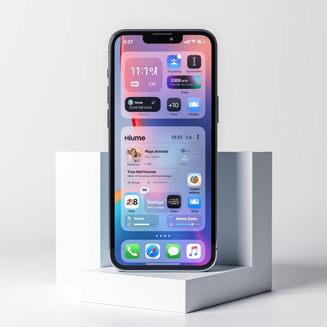 Flux Dev generate at least 3 images that describe iOS 26 a fut 2