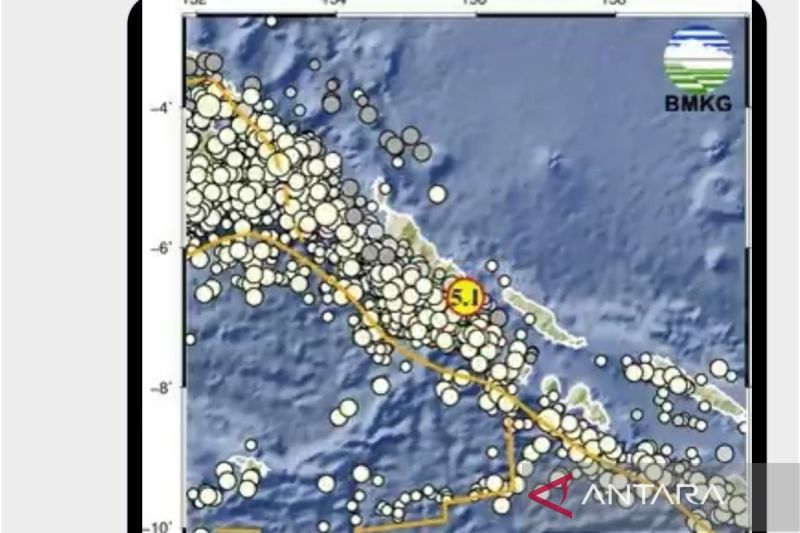 gempa magnitudo 51 guncang merauke papua selatan index
