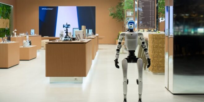 lupakan gerai hp kaku dan membosankan oppo flagship store ajak pengunjung ngopi bareng robot penari index