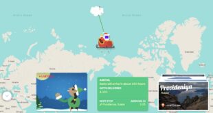 think the user wants a natural and concise indonesian translation of the english title i need to capture the essence of tracking santas journey using googles tool 1 track santas journey