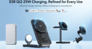 ces 2026 esr announces qi2 2 wireless chargers with 25w iphone 17 charging index