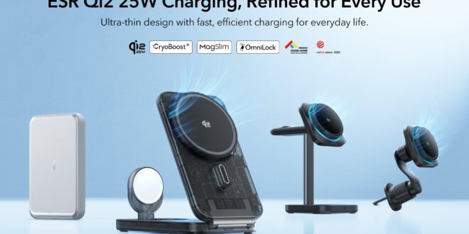 ces 2026 esr announces qi2 2 wireless chargers with 25w iphone 17 charging index
