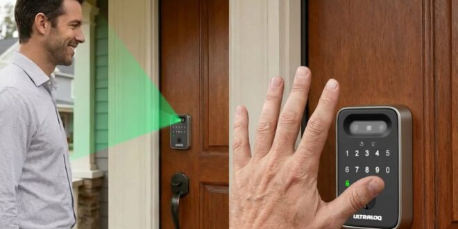 ces 2026 smart lock ultraloq bolt sense dengan pengenalan wajah dan telapak tangan index