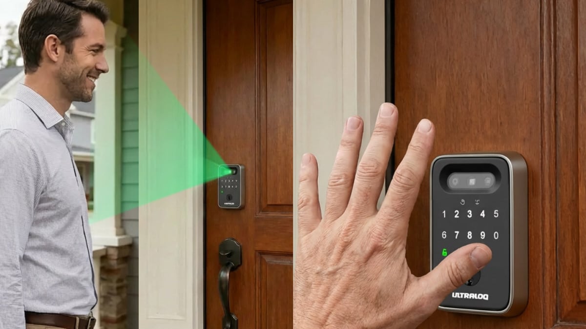 ces 2026 smart lock ultraloq bolt sense dengan pengenalan wajah dan telapak tangan index
