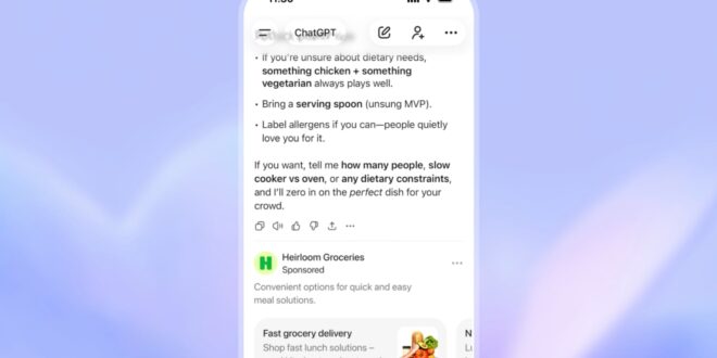chatgpt kini memiliki iklan untuk pengguna gratis dan tingkat go index
