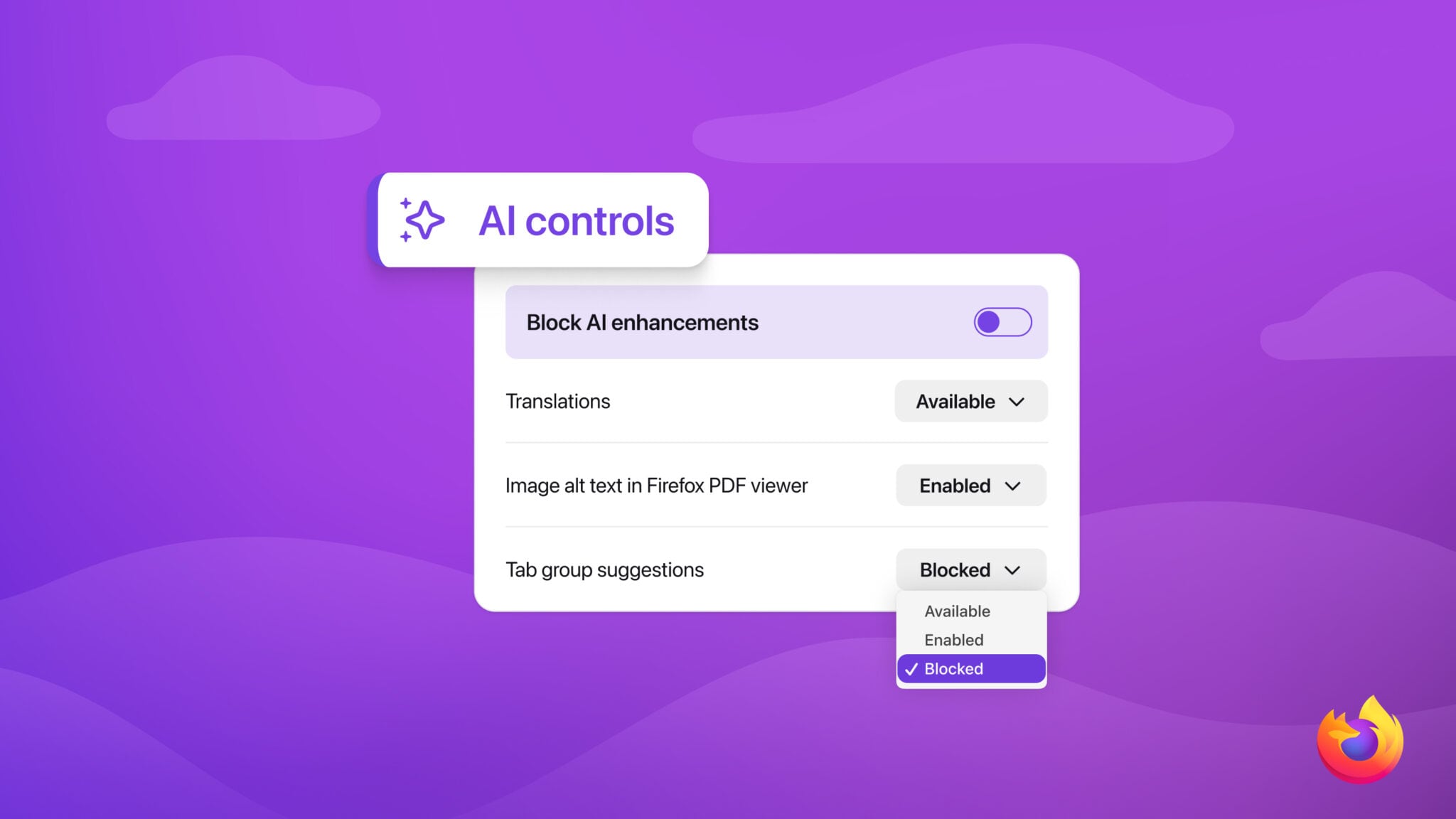 firefox getting new controls to turn off ai features index