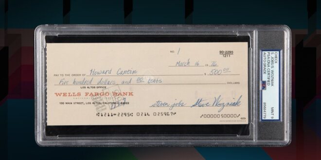 surat cek apple tanda tangan steve jobs dan steve wozniak terjual 4 800 kali lipat dari nilai aslinya index