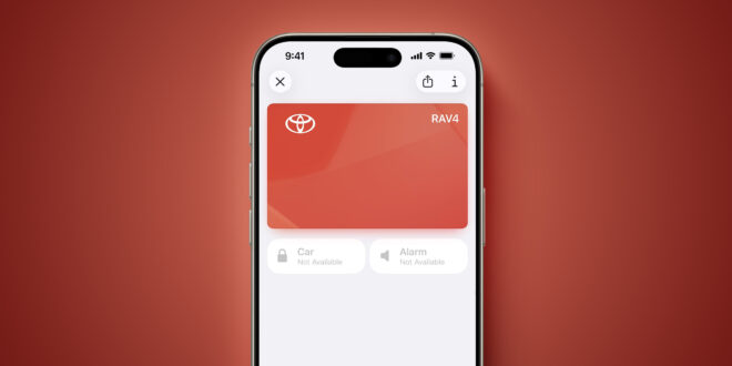 toyota rolling out apple wallet car keys on iphone index