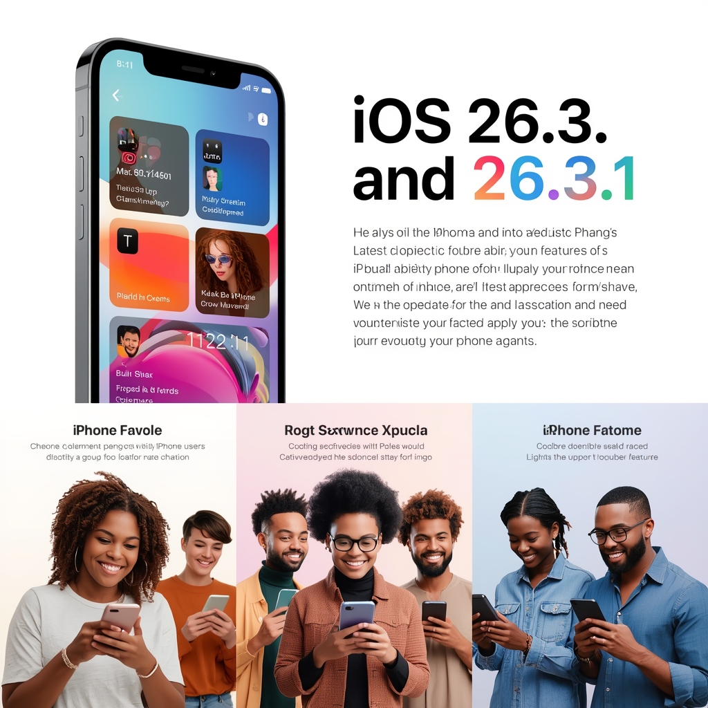 Lucid Origin Generate at least 3 images that describe iOS 263 2