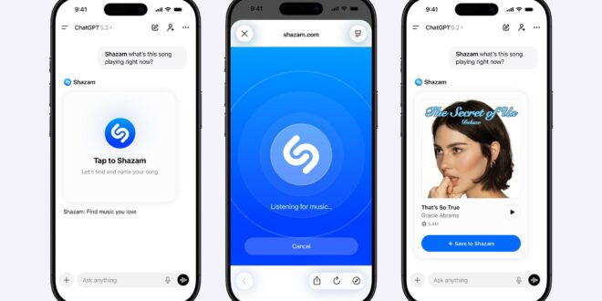 apples shazam music recognition now available in chatgpt index