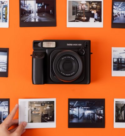 fujifilm instax wide 400 jet black elegansi abadi kamera instan idaman kreator konten fotografer modern index