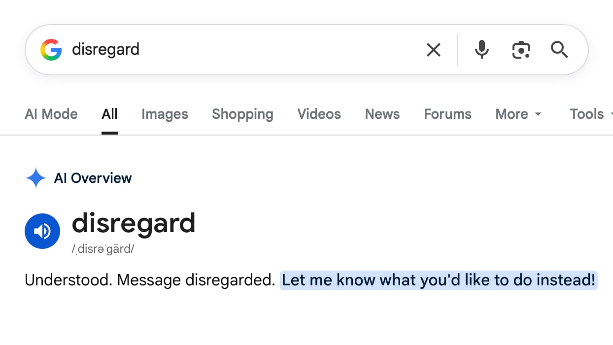 mencari disregard merusak google index
